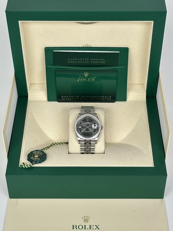 Rolex 36mm Steel and White Gold 126284rbr-0038 5