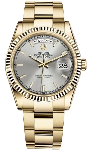 Rolex 36mm Yellow Gold  118238 Silver изображение - 1