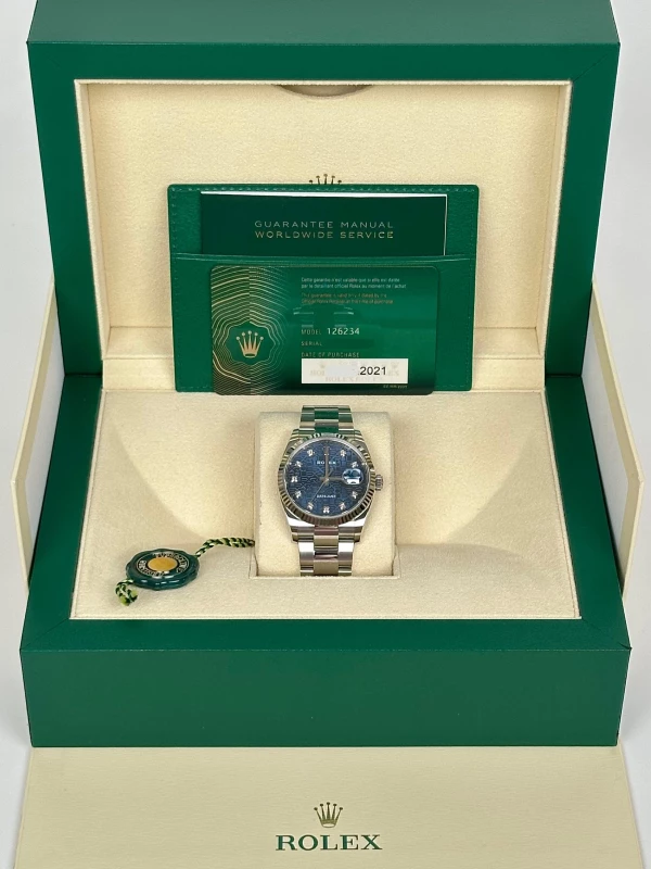 Rolex 36mm Steel and White Gold 126234-0012 5