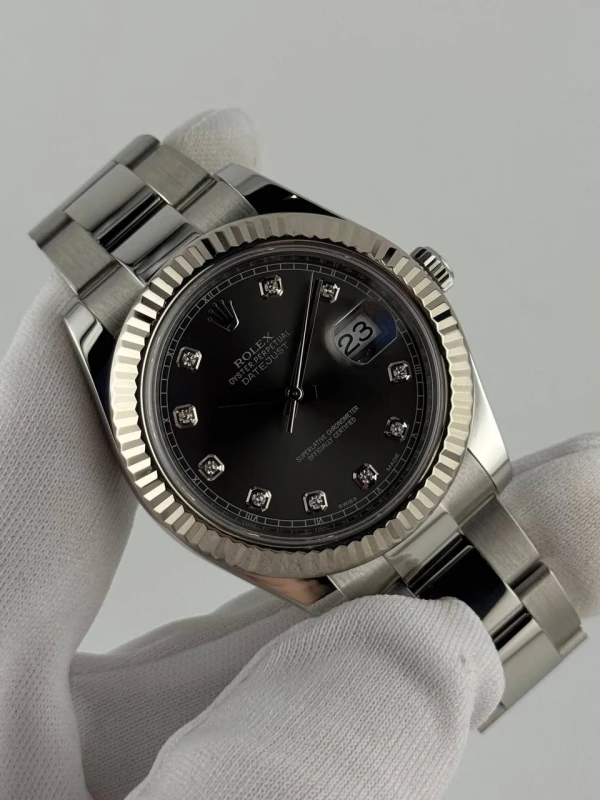 Rolex 41mm  Rhodium Diamond 116334 rdo 5