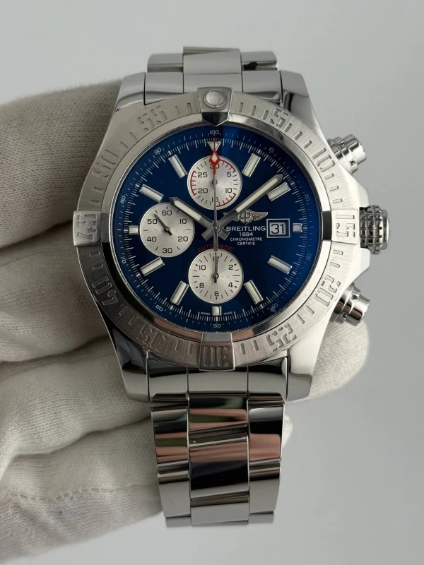 Breitling Super Avenger II Steel - Mariner Blue A13371111C1A1 2