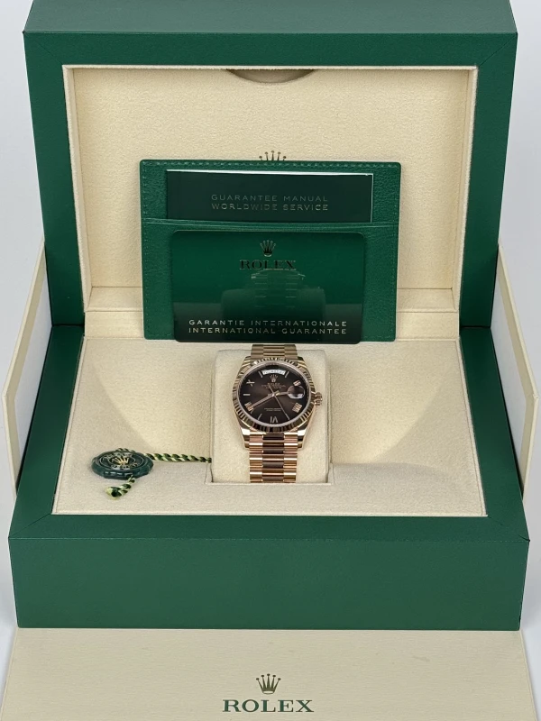Rolex 36 мм, золото Everose 128235-0075 5