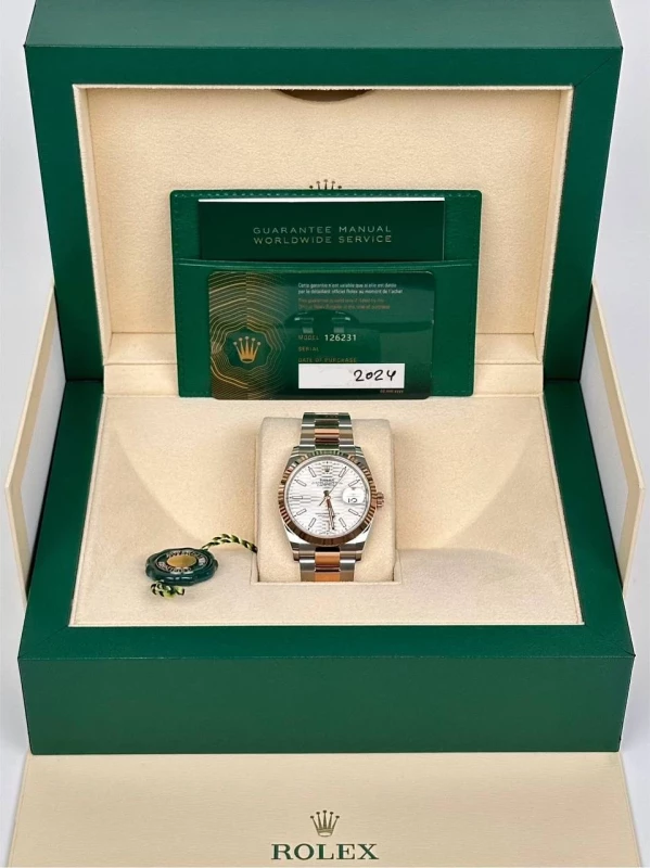 Rolex 36 MM, OYSTERSTEEL AND EVEROSE GOLD 126231-0034 5