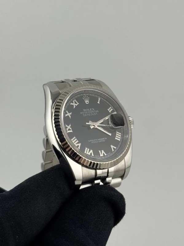 Rolex 36mm Steel and White Gold 116234 7