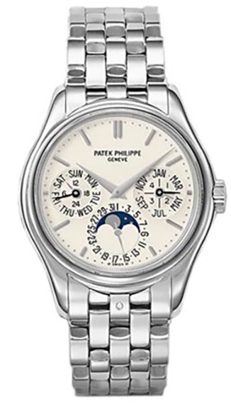 Perpetual Calendar 18kt White Gold Men's 