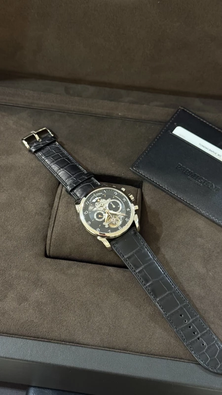Parmigiani Fleurier Tondagraphe Rose Gold Openworked Graphite Tourbillon PFH236-1201400-HA1441 6