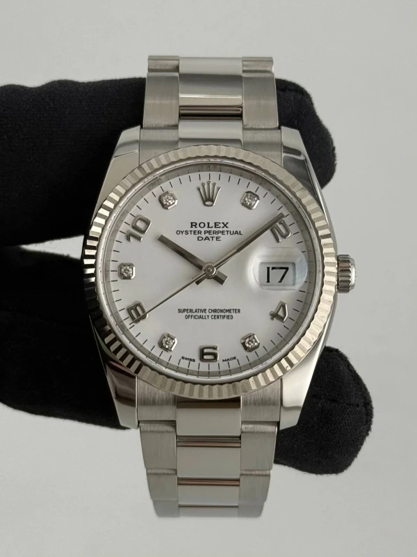 Rolex 34mm Steel and White Gold 115234-0010 2