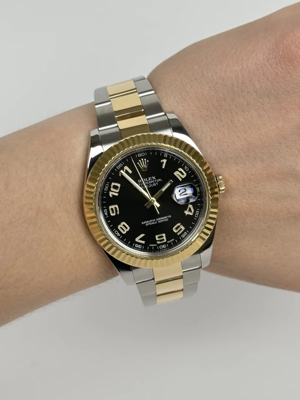 Rolex II 41mm Steel and Yellow Gold 116333 Black 7