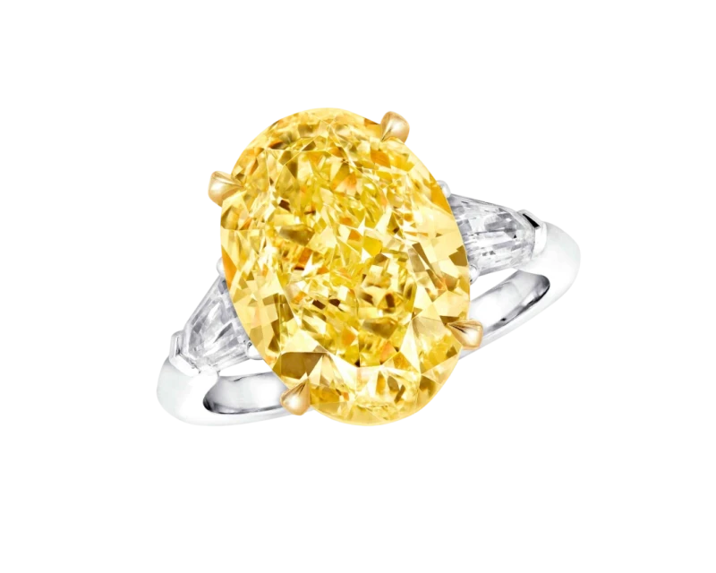 OVAL DIAMOND 5.11 CT FANCY INTENSE YELLOW/SI2 (GIA)