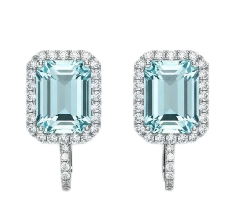 Crivelli Aquamarine and Diamond Earrings 372-3136-MOD/91523087 1