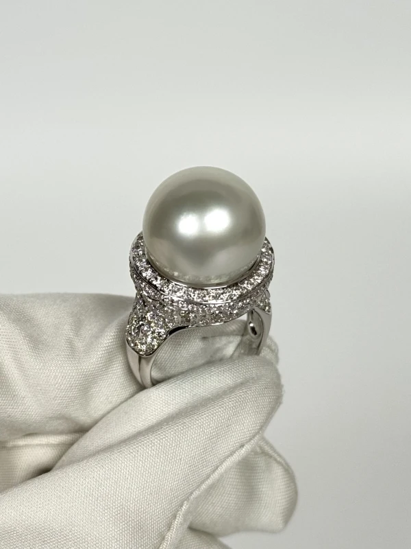 RalfDiamonds PEARL 17.52 MM RING (SIZE 58) 17.71RD 2