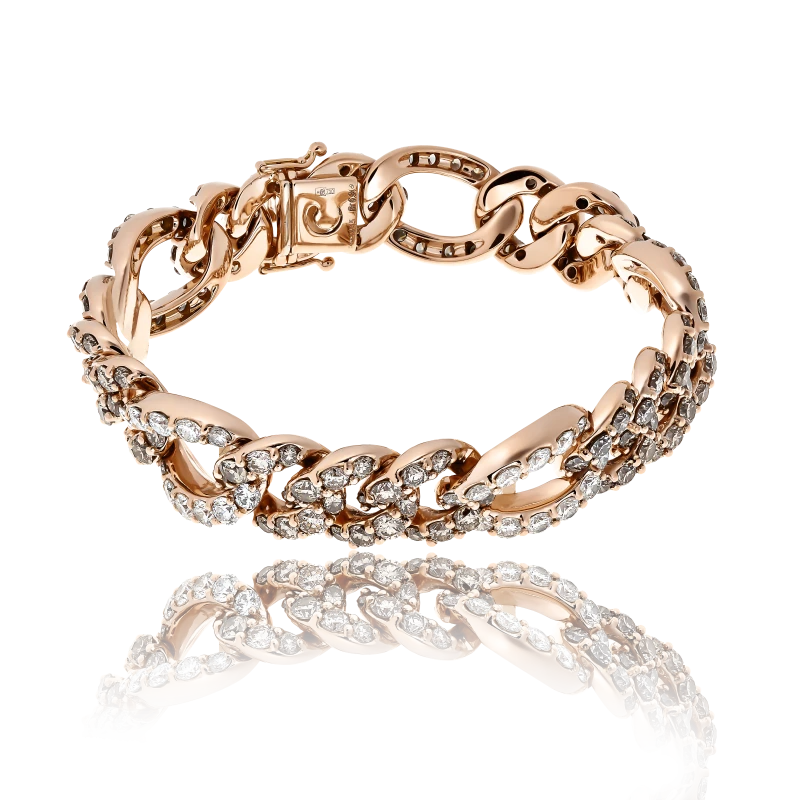 CRIVELLI WHITE & BROWN DIAMOND 21.09 CT BRACELET CRbr7361 1