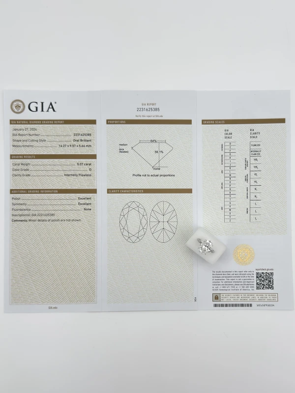 No name OVAL DIAMOND 5.07 CT D/IF EXEXEX RING (GIA) NN5.07-D 5