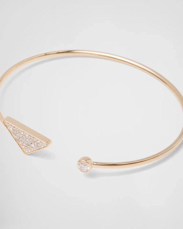 No name PRADA Eternal Gold bangle bracelet in yellow gold with diamonds 1JB461 2
