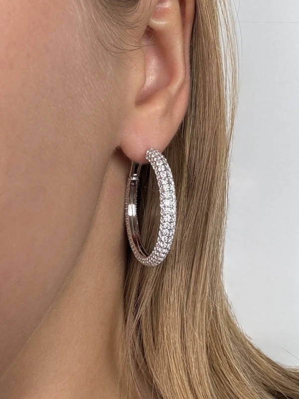 RalfDiamonds HOOP DIAMOND 7.10 CT EARRINGS RFD7.10 CT 2