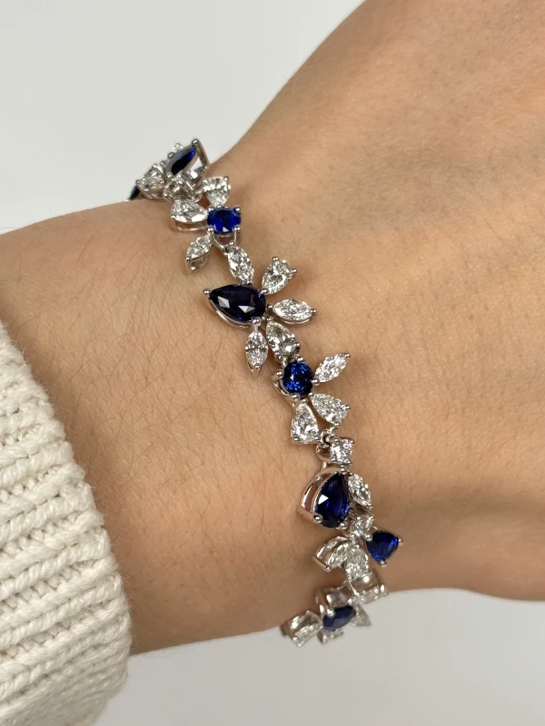 DeRosa DIAMOND & SAPPHIRE BRACELET (SIZE 17.5) B456983 3