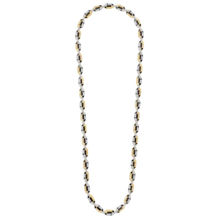 GÉOMÉTRIE & CONTRASTES NECKLACE, ONYX, TRANSFORMABLE, PAVED