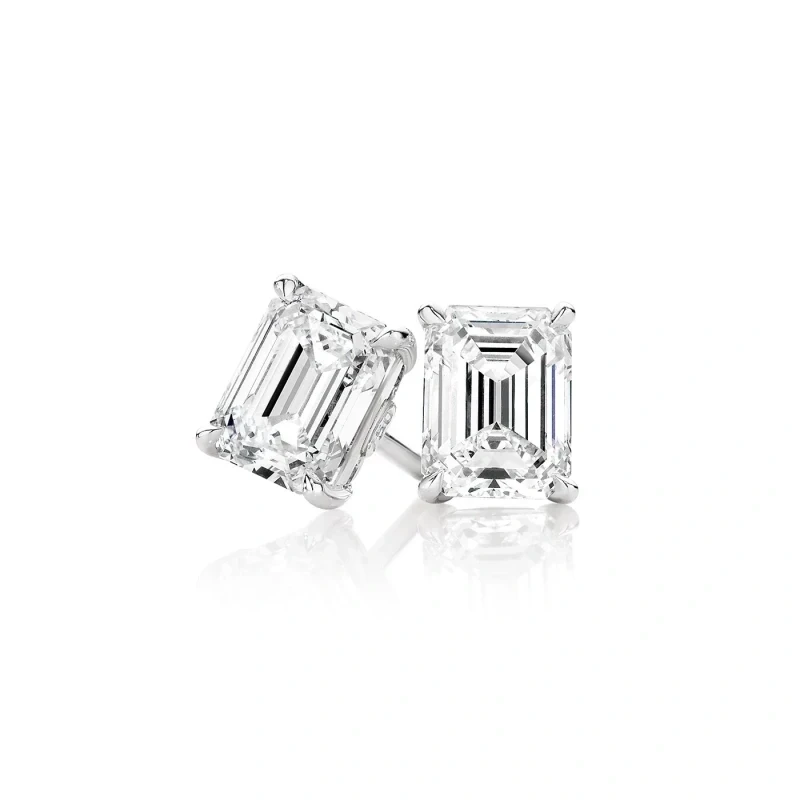 EMERALD CUT DIAMOND EARRINGS 1.00 CT G/VS2