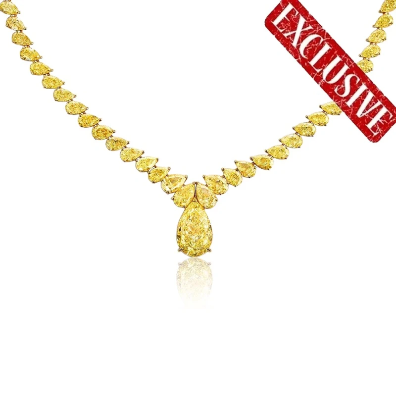 HIGH JEWELLERY FANCY YELLOW DIAMONDS 49.88 CT NECKLACE