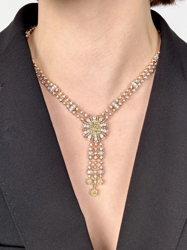СЕРЬГИ NO NAME DIAMOND 10.02 CT FANCY LIGHT YELLOW/SI2 NECKLACE (GIA) NN10.02 FLY/SI2 3