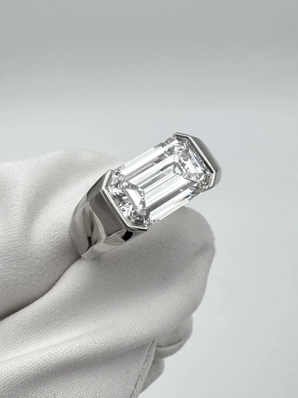 Cartier EMERALD DIAMOND 5.04 CT E/INTERNALLY FLAWLESS RING (SIZE 56) CR5.04 3