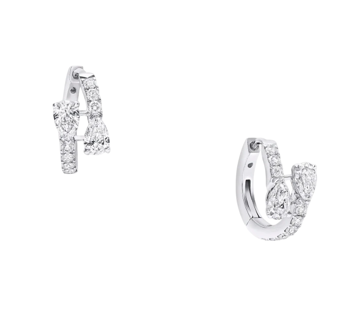 Duet Diamond Hoop Earrings
