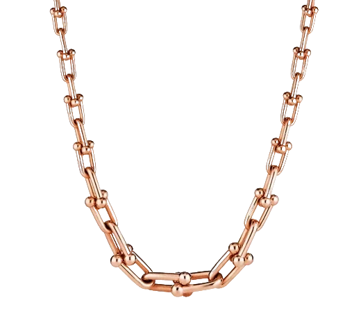 Tiffany HardWear Graduated Link Necklace in Rose Gold