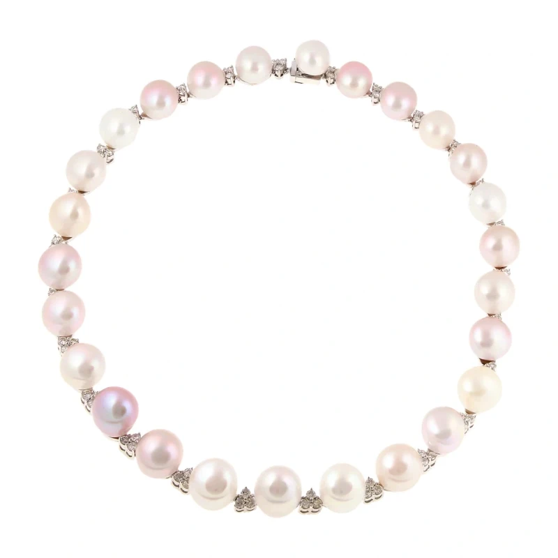 PEARL&DIAMOND NECKLACE