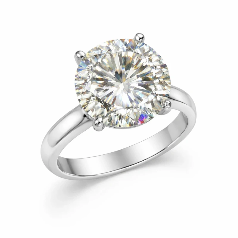 ROUND DIAMOND 10.40 CT O-P/VVS2 RING (SIZE 51)