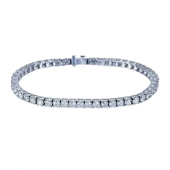 ROUND DIAMOND 4.05 CT G-H/VS BRACELET (SIZE 17)