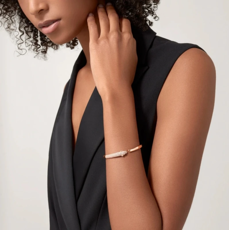 Cartier PANTHERE DE CARTIER BRACELET, SMALL MODEL. HALF-PAVED (SIZE 17) N6725917 2