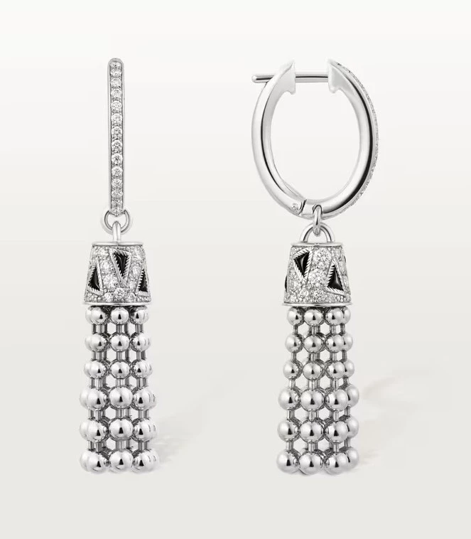 Cartier Panthère de Cartier earrings. White gold, onyx, diamonds N8515227 4