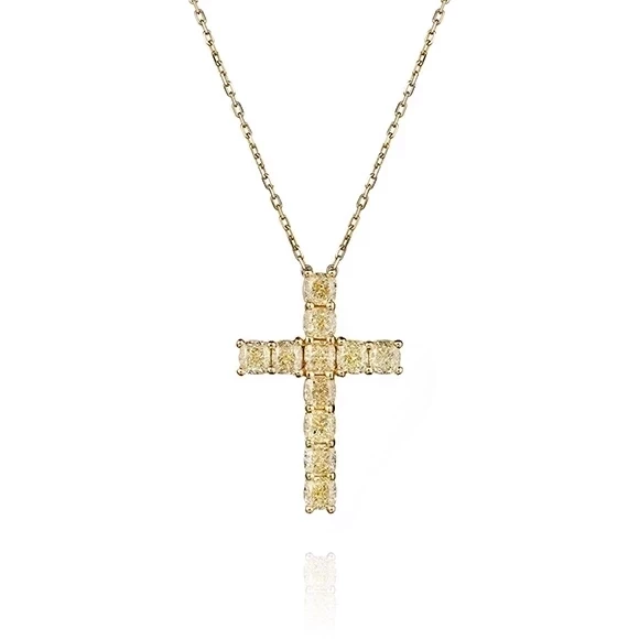 DIAMOND CROSS 1.06 CT FANCY YELLOW