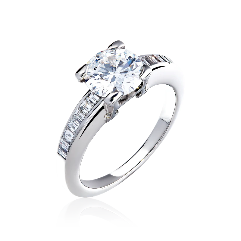 ROUND DIAMOND 1.56CT D/IF RING (SIZE 53)