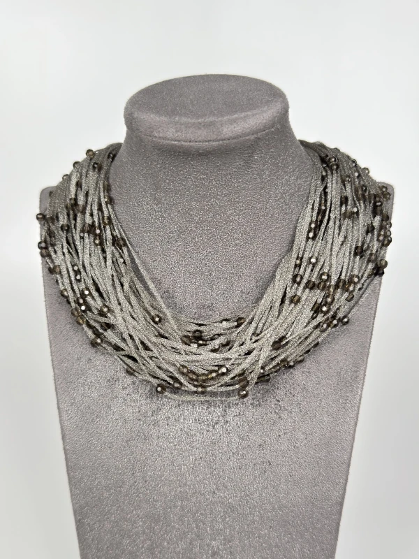 WHITE GOLD MESH NECKLACE CLGR 3