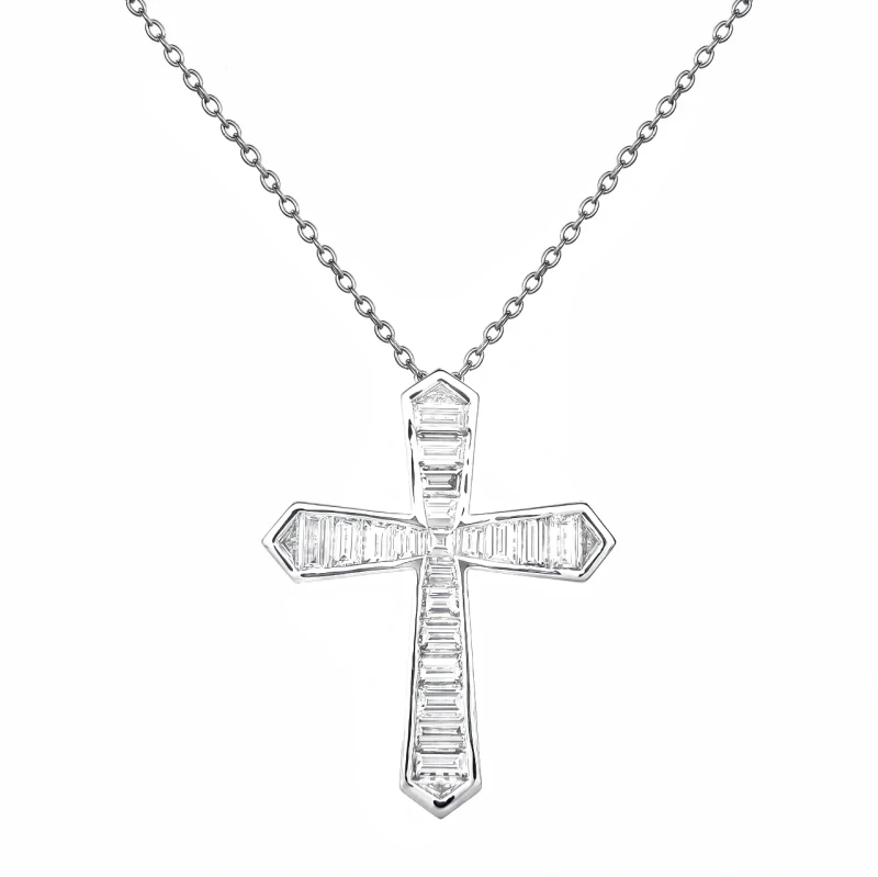 MIXCUT DIAMONDS 6.25 CT G-H/VS1-VS2 CROSS PENDANT