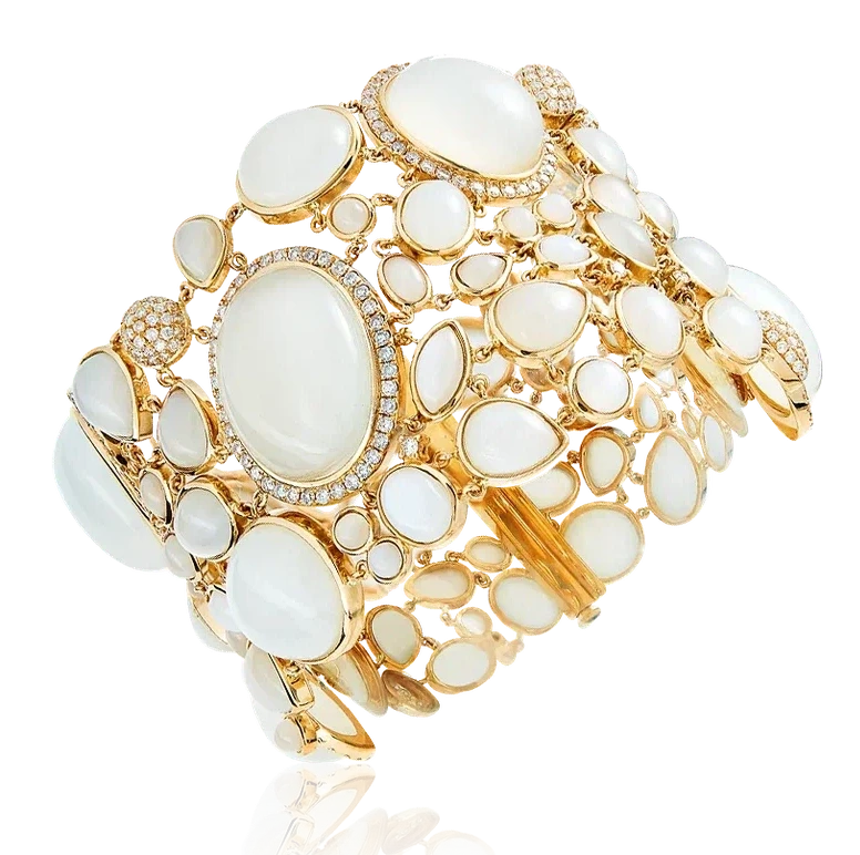DIAMOND & MOONSTONE BRACELET