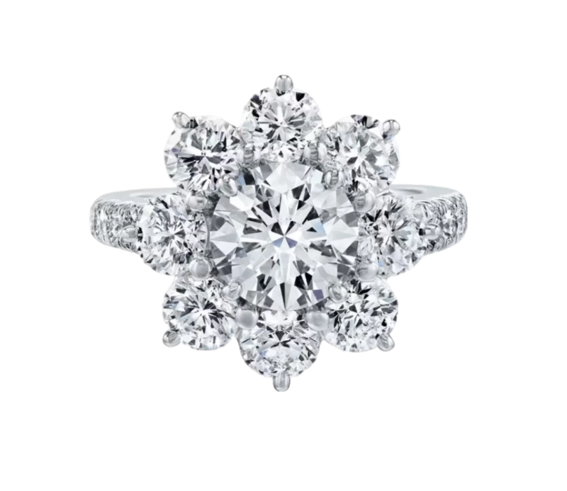 DeRosa Sunflower Large Diamond 4.14 CT Ring (GIA) R6492355