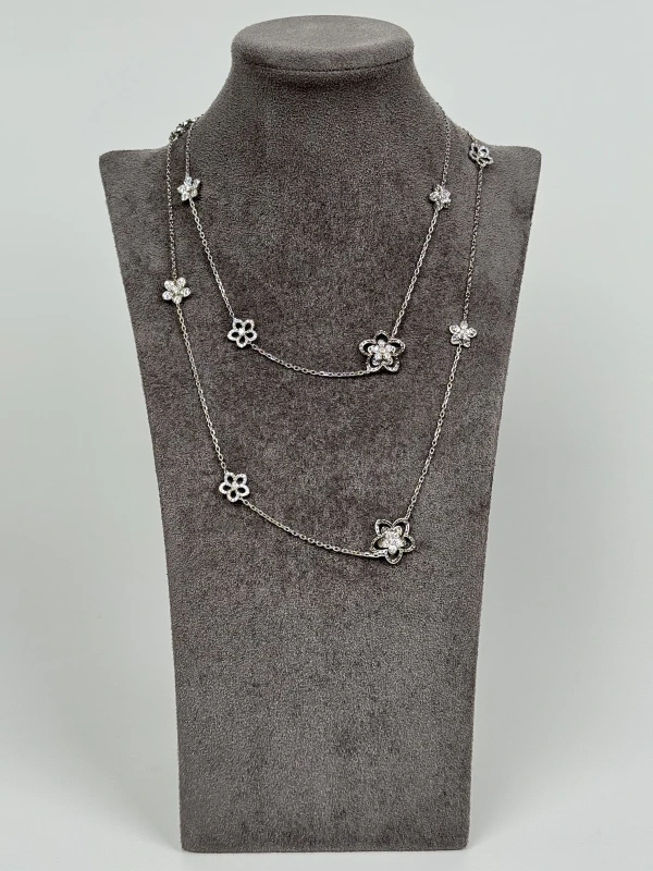 Graff Wild Flower Diamond Sautoir Necklace RGN718 5