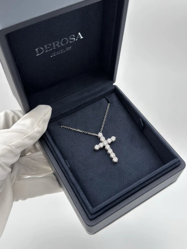DeRosa ROUND DIAMOND 3.35 CT F-H/VVS CROSS PENDANT C351182 4