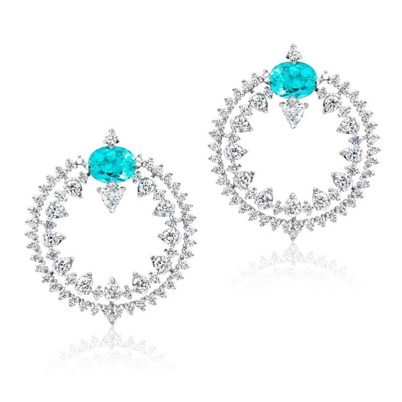 Earrings without a brand PARAIBA 4.96 CT & DIAMOND SET NN.PAR 3