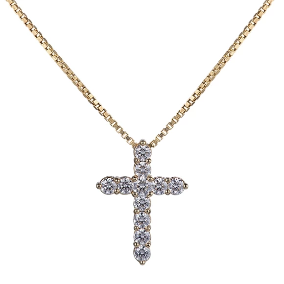 Крест с бриллиантами 