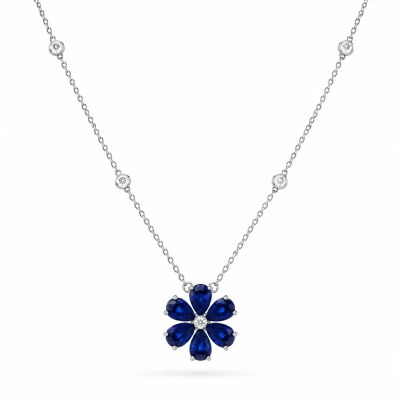 PEARSHAPE SAPPHIRE 2.69 CT "ROYAL BLUE" PENDANT