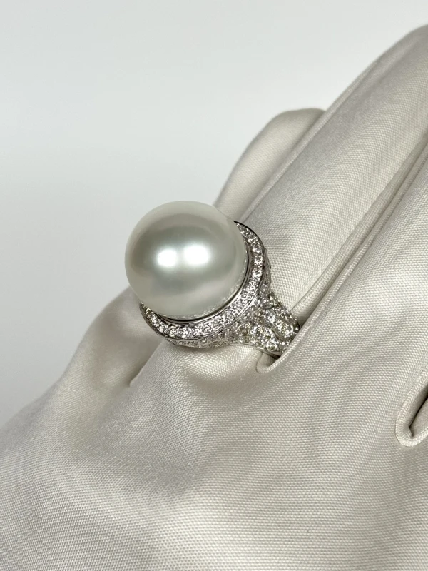RalfDiamonds PEARL 17.52 MM RING (SIZE 58) 17.71RD 4