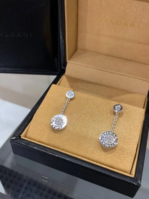 Bvlgari BVLGARI DIAMOND DROP EARRINGS, WHITE GOLD OR857520 8