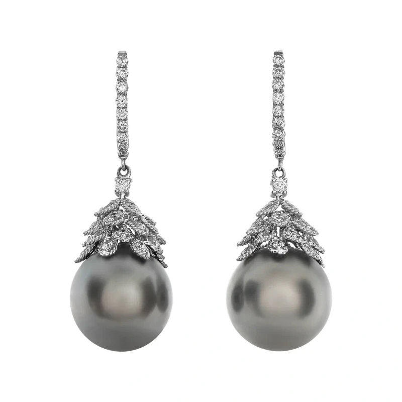 TAHINIAN PEARLS 14-15 MM EARRINGS