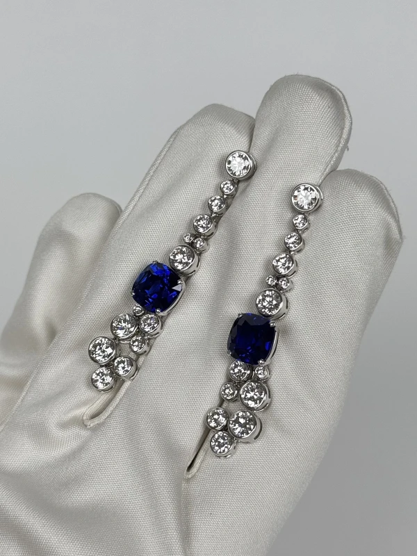 GRAFF SAPPHIRES 9.46 CT & DIAMOND EARRINGS GE9.46CT 3
