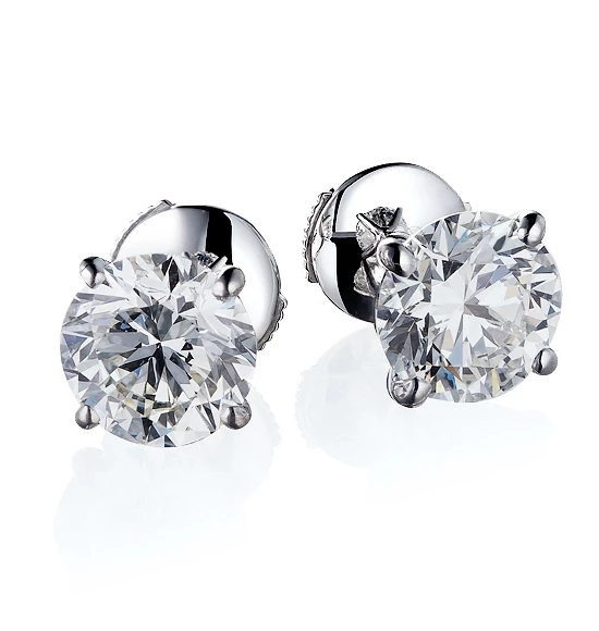 Earrings without a brand С БРИЛЛИАНТАМИ 1.53 CT I/VS1 - 1.52 CT I/VVS2 1.53 CT I/VS1 - 1.52 CT I/VVS2