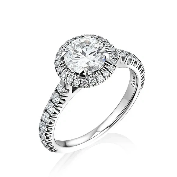 DESTENEE ROUND DIAMOND 1.55 CT E/VS1 RING (SIZE 50)