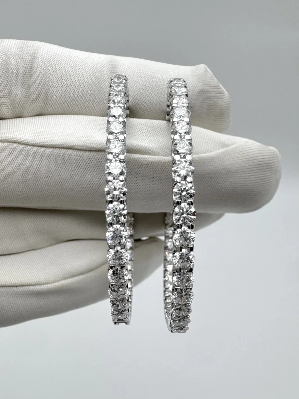 RalfDiamonds HOOP EARRINGS 8.58 CT EARRINGS RDE8.58CT 4